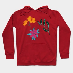 Some flowers. Just it. Hoodie